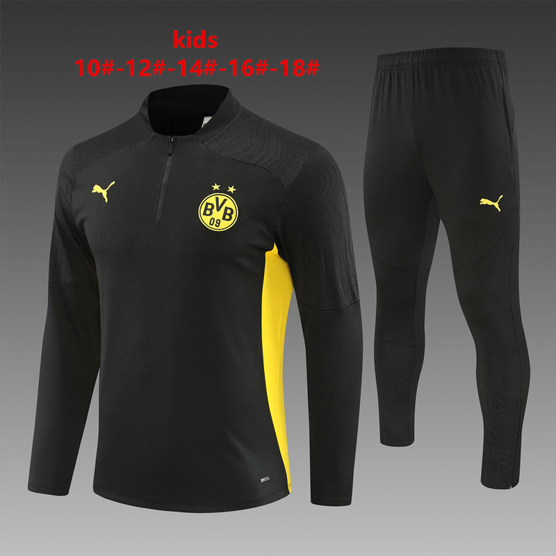 Kids Dortmund 24/25 Tracksuit - Black/Yellow